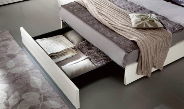 Imperia bedroom with open storage drawer