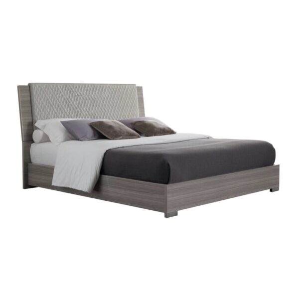 Upholstered Gray Iris Italian Bed