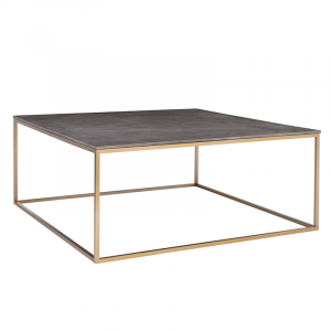 charcoal and brushed brass coffee table