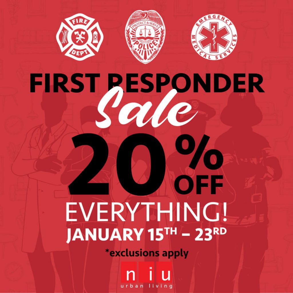 First Responders Sale 2021 (Valid From: January 15, 2021 to January 31, 2021)