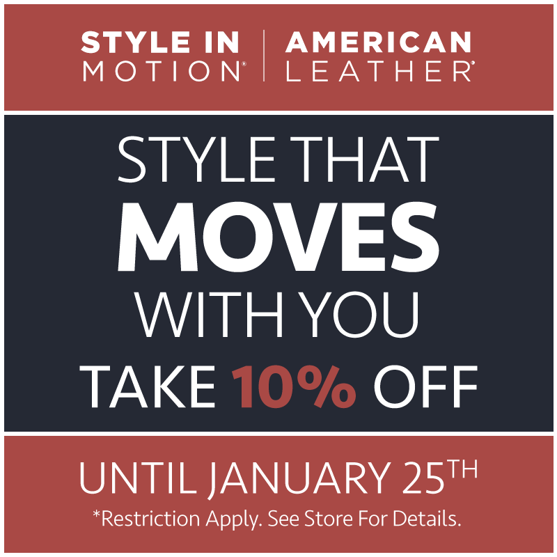American Leather Style in Motion (Valid From: January 20, 2021 to January 25, 2021)