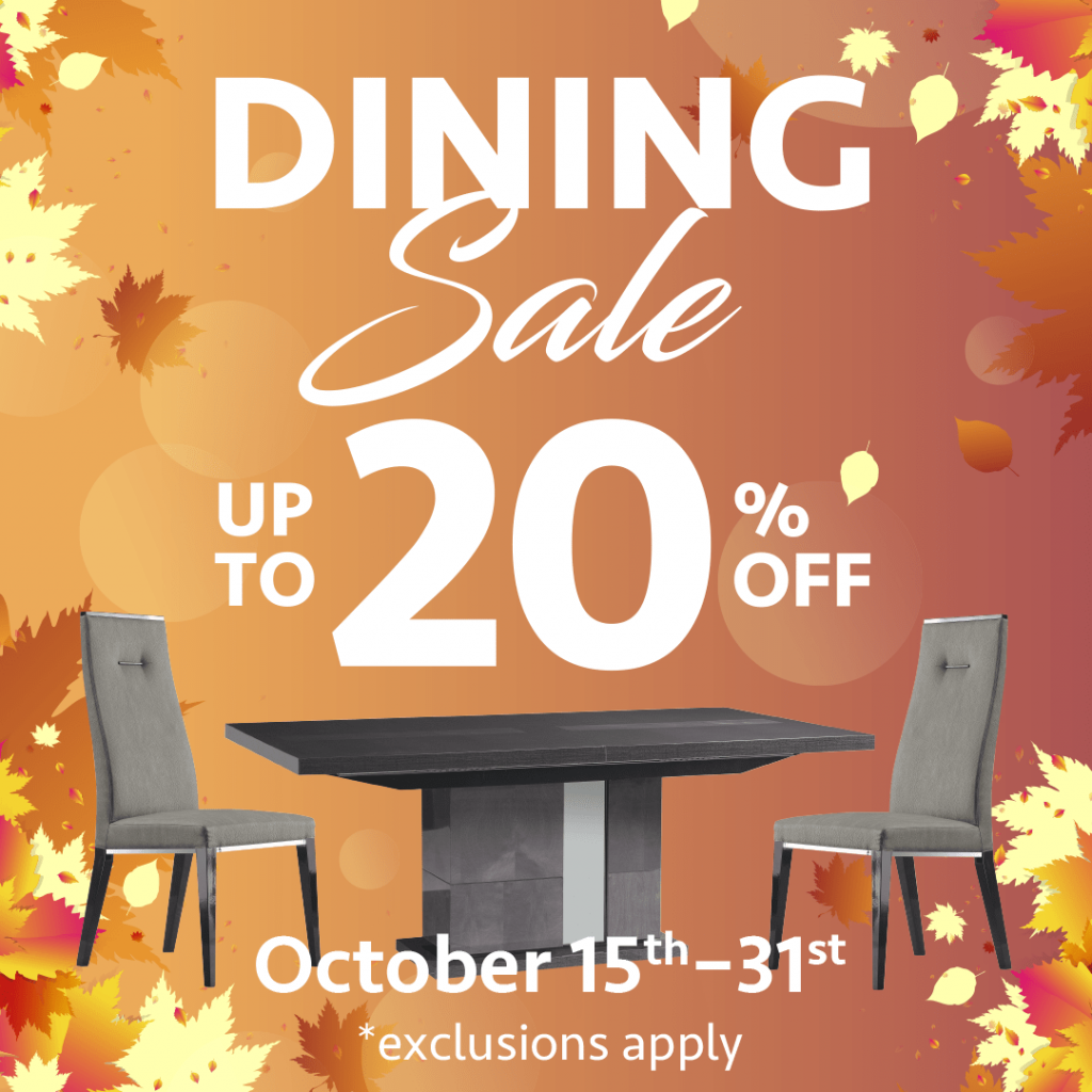 Dining Sale 2021 (Valid From: October 15, 2021 to October 31, 2021)