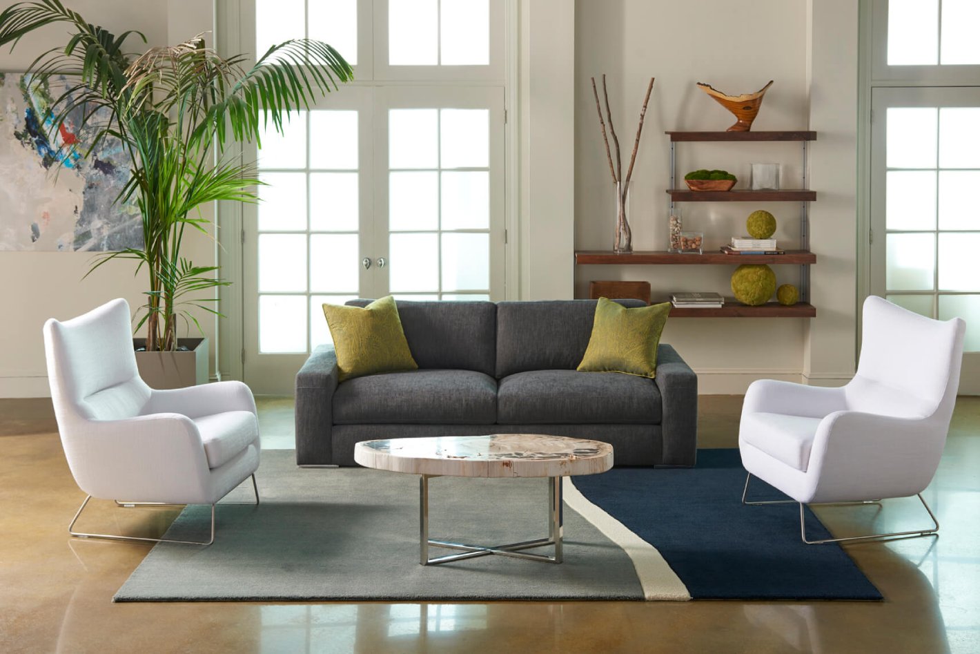 American leather furniture brandishing living room