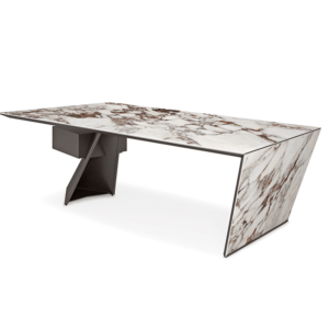 white and neutral tone ceramic angular modern sleek desk