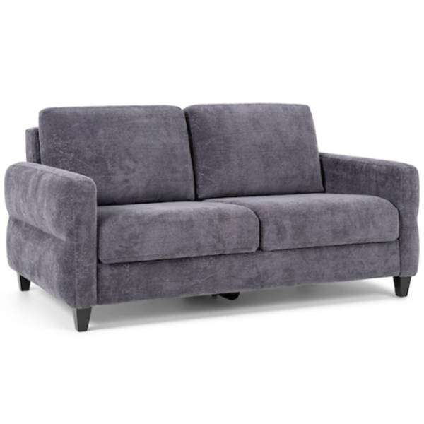 gramercy sofa sleeper in a fabric velvet color gray
