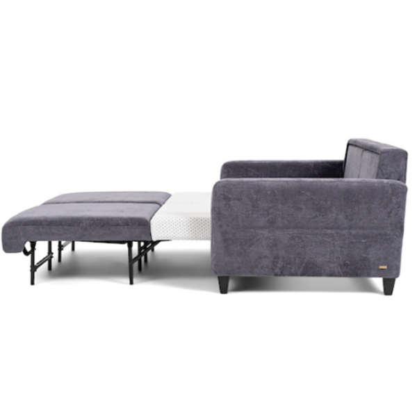 gramercy sofa sleeper openly in a side view