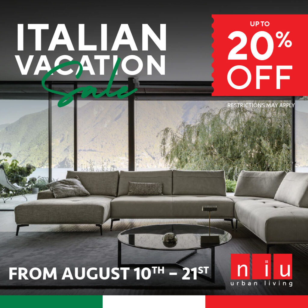 Italian Vacation Sale (Valid From: August 10, 2023 to August 21, 2023)